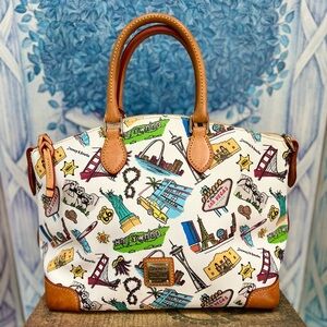 Vintage Dooney and Bourke Rt. 66 Cities Satchel
